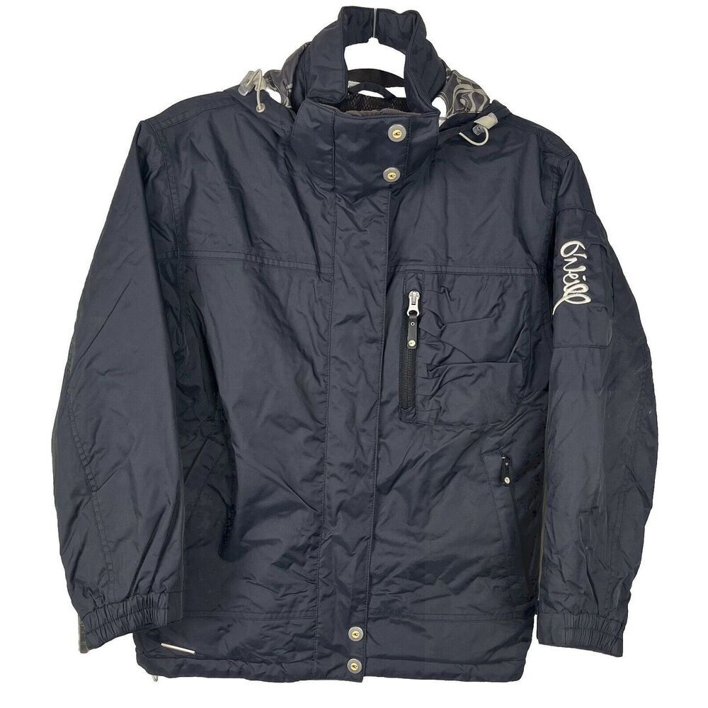 O’Neill Freedom Series Girls Black Hooded Outdoor Snow Ski Snowboarding Jacket M - Picture 1 of 16